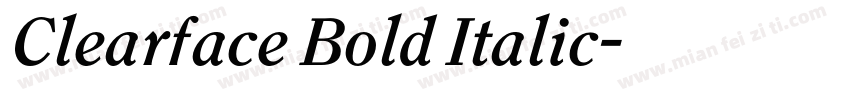Clearface Bold Italic字体转换